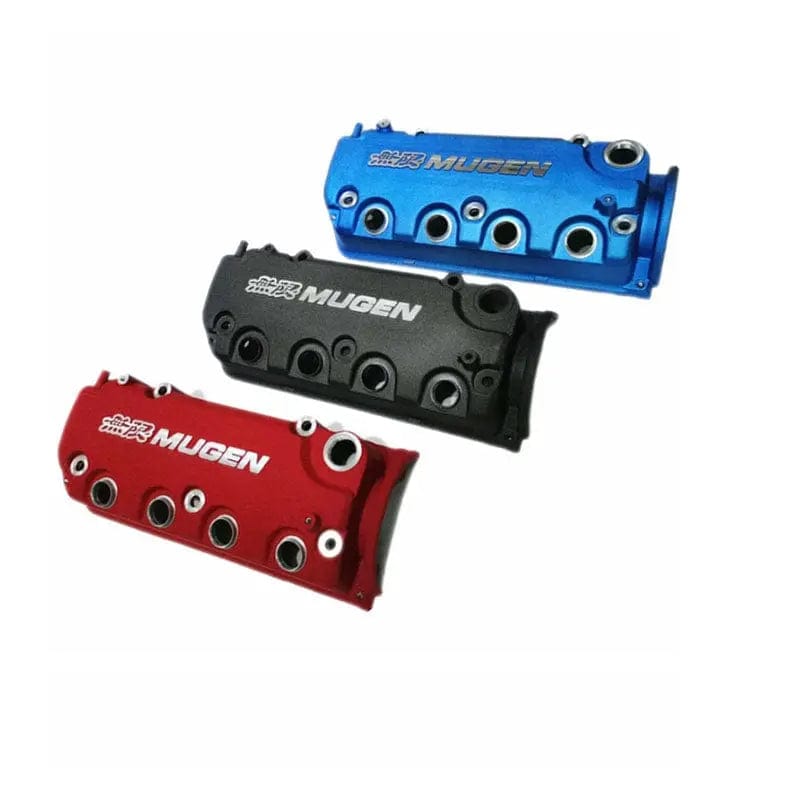 TunerGenix SOHC engine valve cover in red black and blue colors for enhanced engine protection