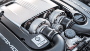 Close-up of PTG 1000 M177.1 Turbo System installed in a high-performance AMG engine bay