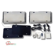 TunerGenix Electric License Plate Cover Kit with Remote 2pcs Electric License Plate Cover Kit with Remote