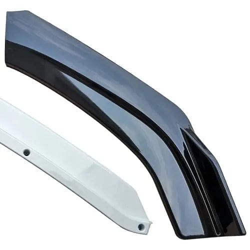 TunerGenix Front Splitter Gloss Black-white Front Splitter Kit for Honda Civic Sedan 12-19