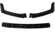 TunerGenix Front Splitter Glossy Black Front Splitter Kit for Honda Civic HB 16-21