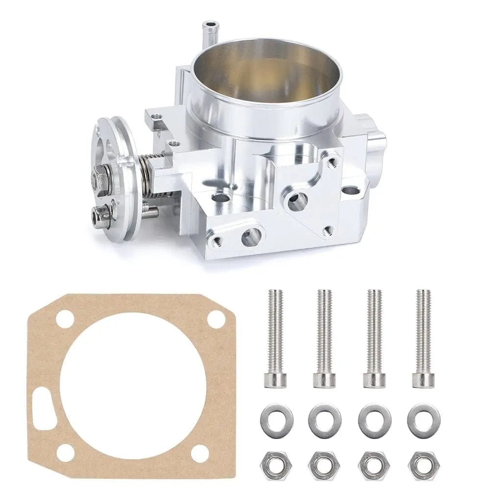 TunerGenix Throttle Body Silver Racing Aluminum 70mm Throttle Body for Acura RSX DC5/Honda Civic SI
