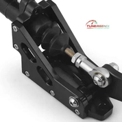 TunerGenix universal racing handbrake in black with adjustable mounting and durable metal construction