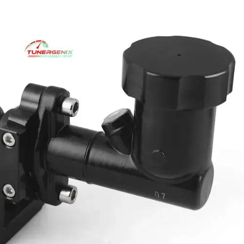 TunerGenix black universal racing handbrake with sturdy mounting bracket for performance driving