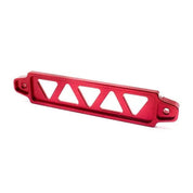 TunerGenix red anodized aluminum performance battery tie down for secure battery installation