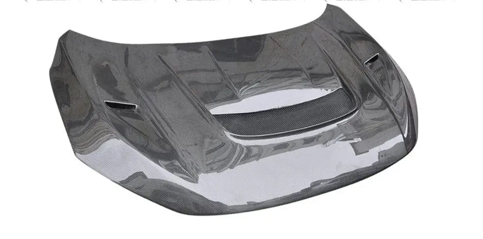 TunerGenix Honda Civic FK7 carbon fiber hood with vented design for enhanced cooling and lightweight performance