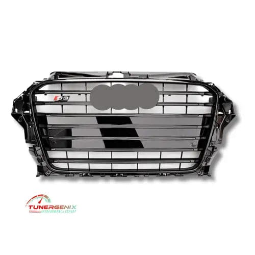TunerGenix 2014-2016 Audi A3 custom grille with sleek black finish and precision design