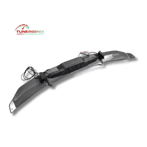 TunerGenix electric carbon fiber rear spoiler with sleek design for enhanced aerodynamic performance