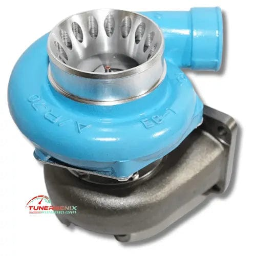 TunerGenix Honda Civic Si turbo kit with a sleek blue turbine and durable housing for enhanced performance