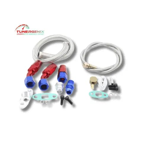 TunerGenix Honda Civic turbo kit components including hoses and fittings for enhanced performance