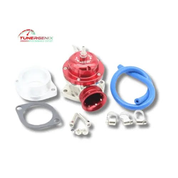 TunerGenix Honda Civic turbo kit components including a red blow-off valve and installation hoses