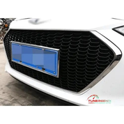 Hyundai Elantra honeycomb grille design with a sleek black finish for enhanced vehicle styling