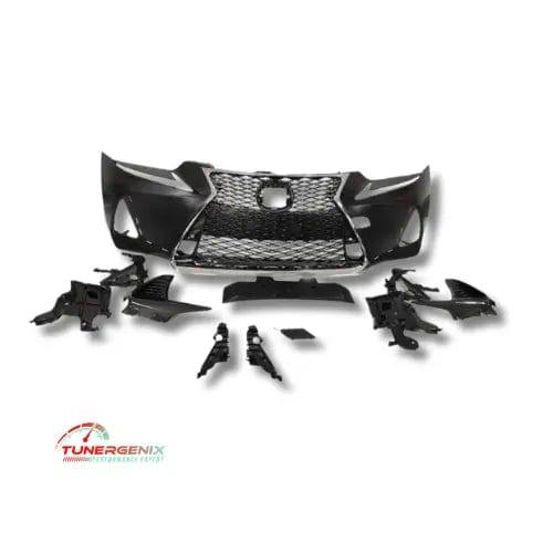TunerGenix Lexus IS front bumper kit with components for enhanced vehicle styling and performance