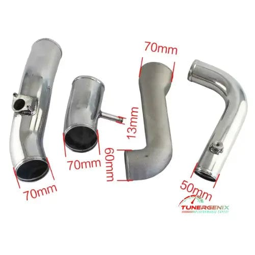 Turbo kit Subaru BRZ 2012-2021 with polished aluminum piping and fittings for enhanced performance