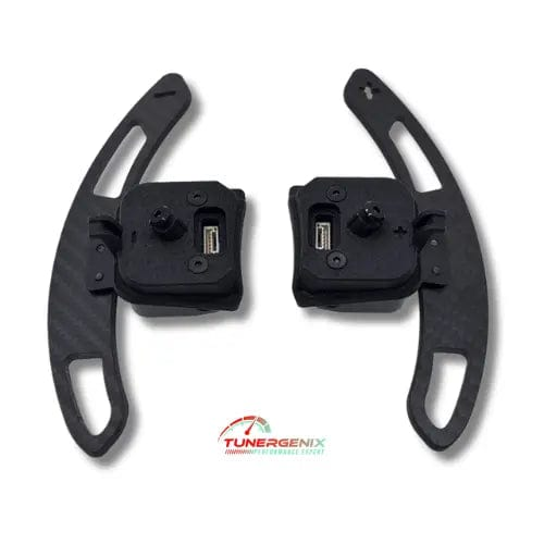 TunerGenix Audi carbon fiber paddle shifters designed for enhanced steering performance