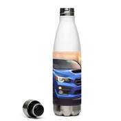 TunerGenix Water Bottle White Blue Baru Stainless Steel Water Bottle