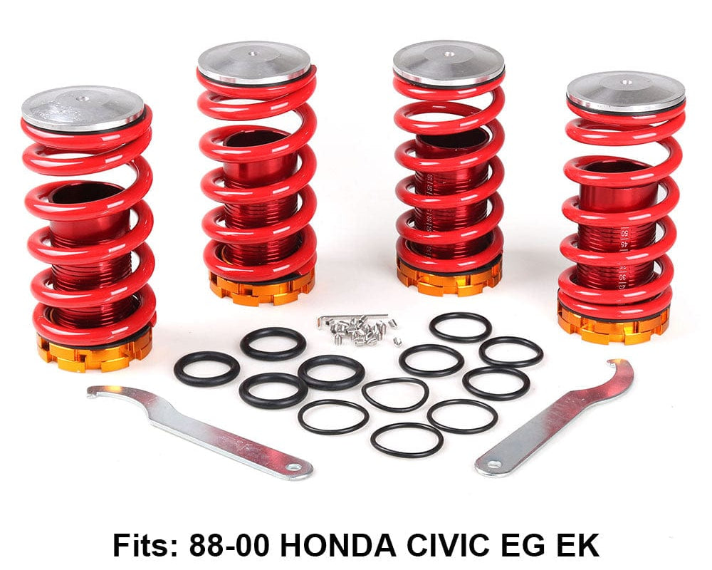TunerGenix Coilovers Coilover Springs Kit for Honda Civic 88-00
