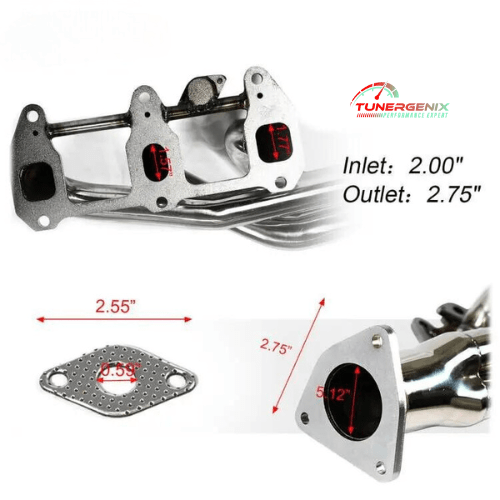 TunerGenix Exhaust Manifold Header Exhaust Manifold Header for Mazda RX8 1.3L 03-10