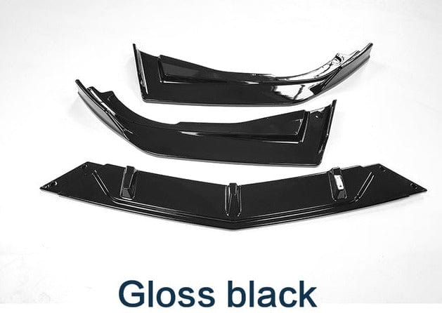 TunerGenix Front Splitter Gloss Black Front Splitter Kit for Honda Accord 18-20 3Pcs