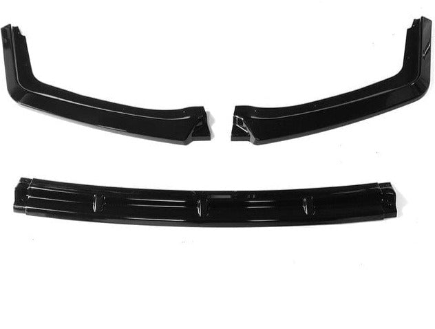 TunerGenix Front Splitter Glossy Black Front Splitter Kit for Honda Civic HB 16-21