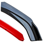 TunerGenix Front Splitter Gloss Black-red Front Splitter Kit for Honda Civic Sedan 12-19
