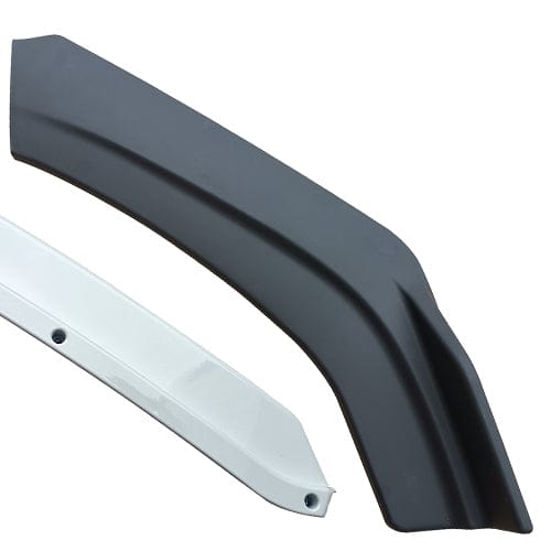 TunerGenix Front Splitter Matte Black-white Front Splitter Kit for Honda Civic Sedan 12-19