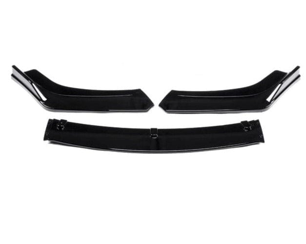 TunerGenix Front Splitter Gloss Black Front Splitter Kit for Honda Civic Sedan 16-18