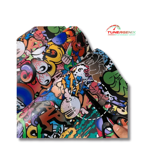 TunerGenix Graffiti Auto Wrap 30cmx150cm Graffiti Auto Wrap