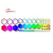 TunerGenix Vinyl Decal Multi-Color Honeycomb Vinyl Decal