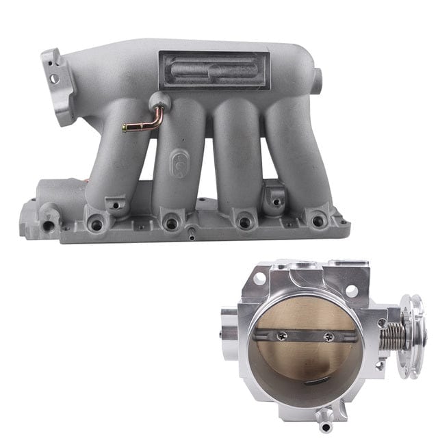 TunerGenix Intake Manifold Silver Intake Manifold +Throttle Body Without Sensor K24A2 K20Z3