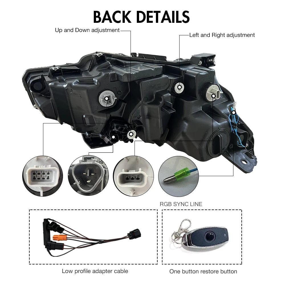 TunerGenix Clear / United States LED headlights for Honda Civic/Hatchback 16-21