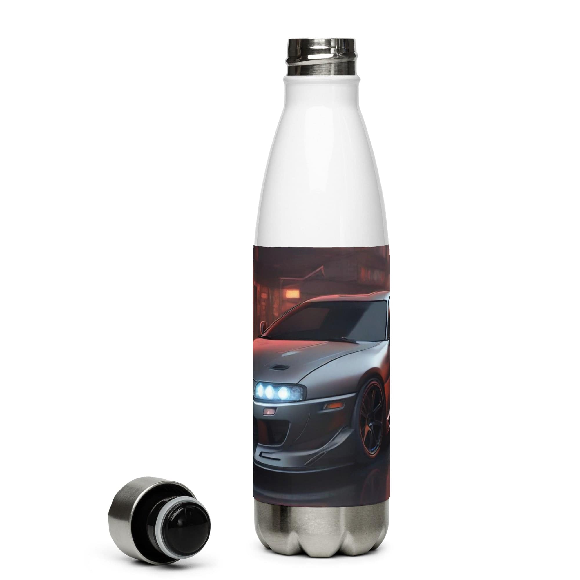 TunerGenix Water Bottle White Nite Life Supra Stainless Steel Water Bottle