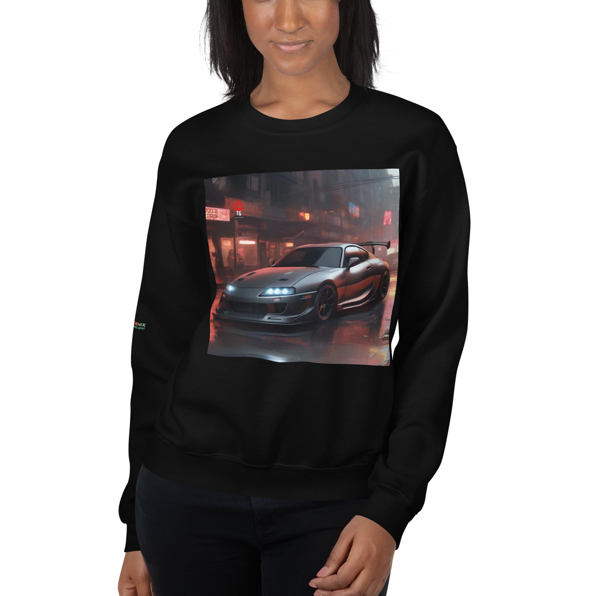 TunerGenix Sweatshirt Black / S Nite Life Supra Unisex Sweatshirt