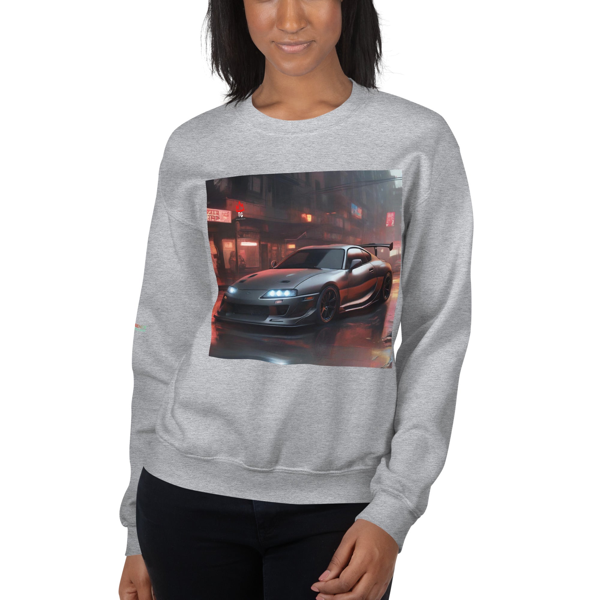 TunerGenix Sweatshirt Sport Grey / S Nite Life Supra Unisex Sweatshirt