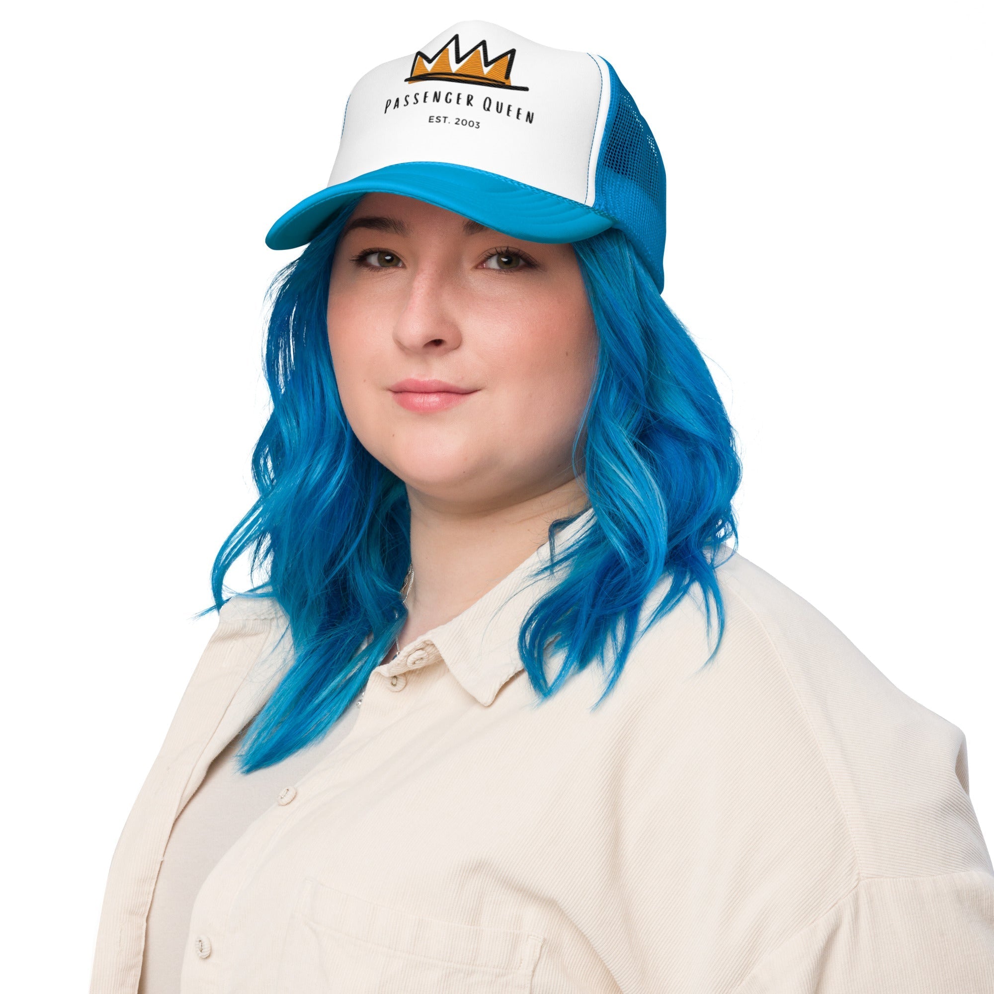  Blue Passenger Queen Foam Trucker Hat