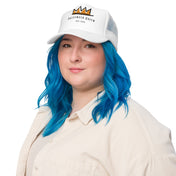 TunerGenix Trucker Hat White Passenger Queen Foam Trucker Hat