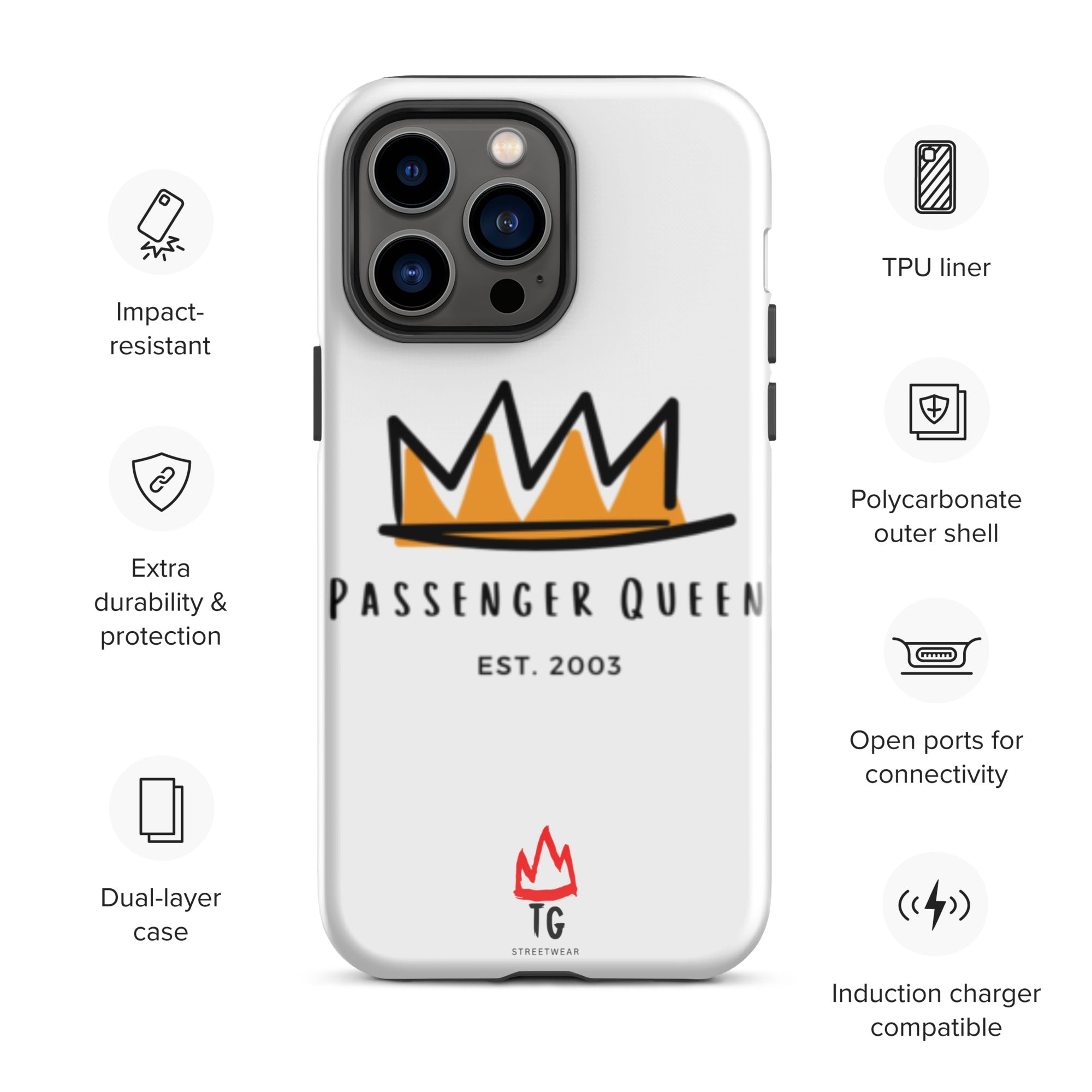 TunerGenix Phone Case Glossy / iPhone 14 Pro Max Passenger Queen Tough Case for iPhone®