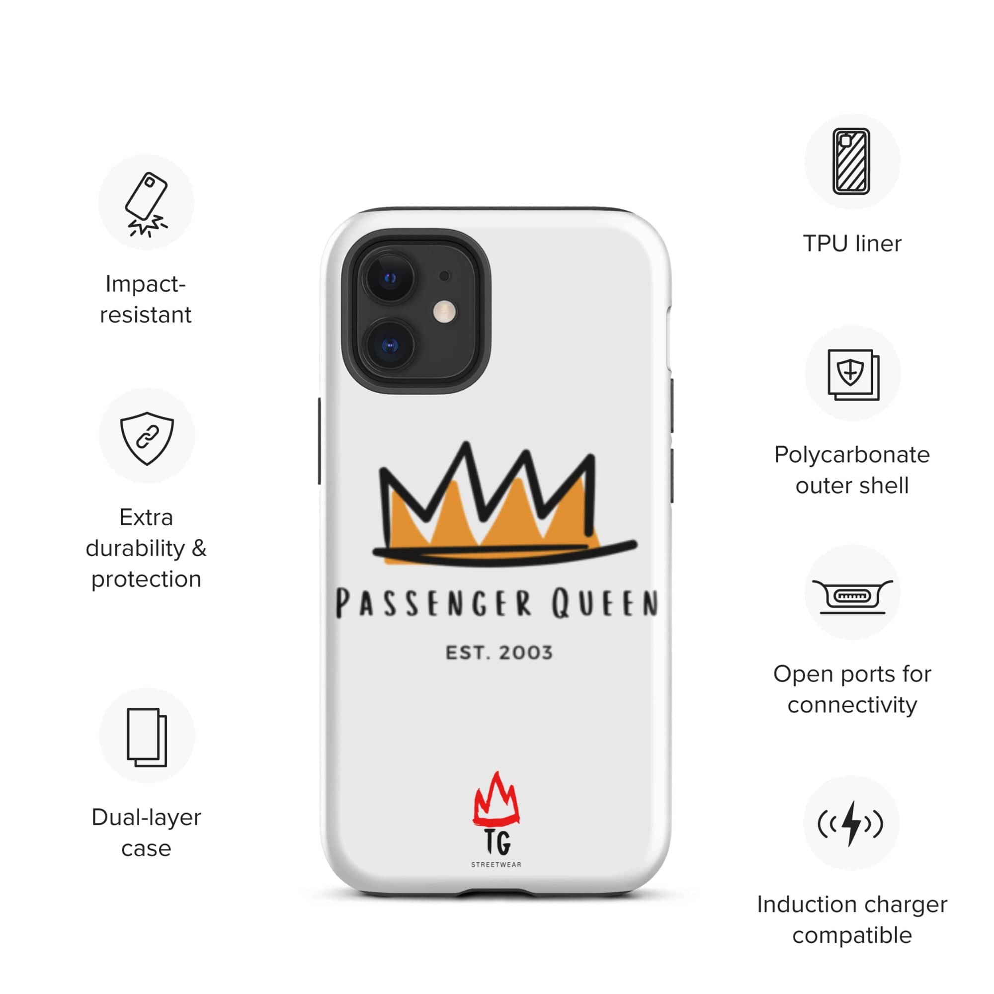 TunerGenix Phone Case Matte / iPhone 12 mini Passenger Queen Tough Case for iPhone®