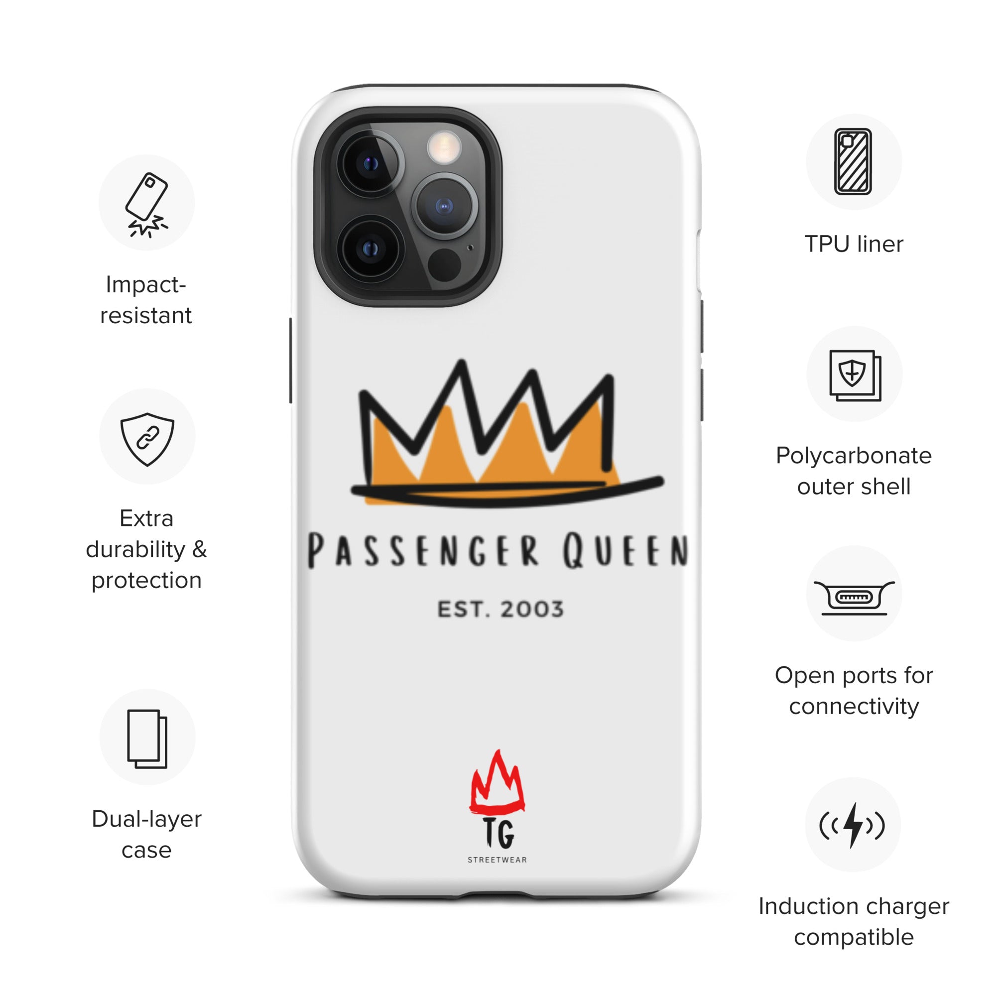 TunerGenix Phone Case Matte / iPhone 12 Pro Max Passenger Queen Tough Case for iPhone®