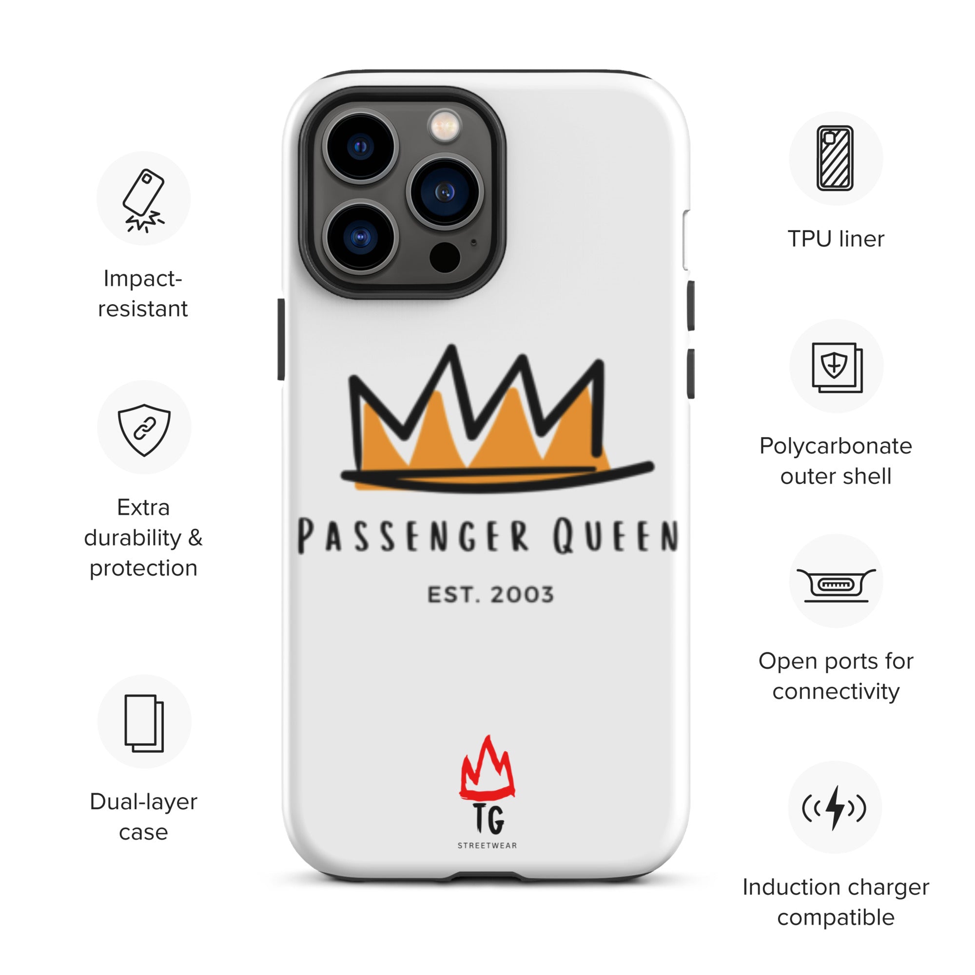 TunerGenix Phone Case Matte / iPhone 13 Pro Max Passenger Queen Tough Case for iPhone®