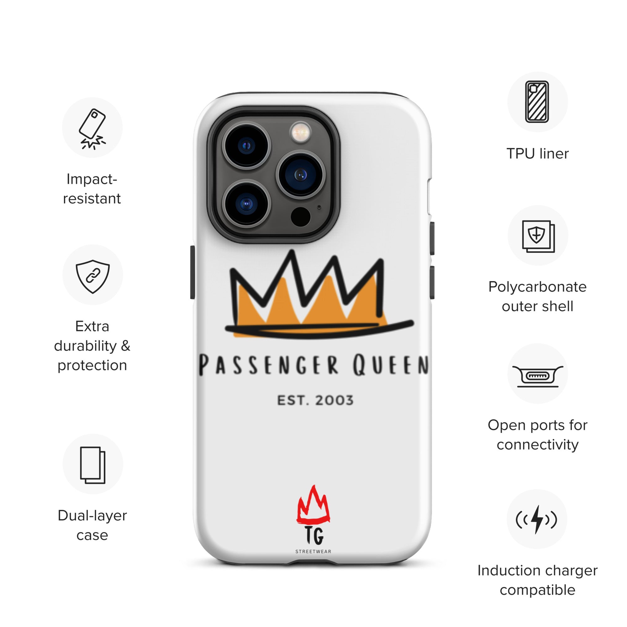 TunerGenix Phone Case Matte / iPhone 14 Pro Passenger Queen Tough Case for iPhone®