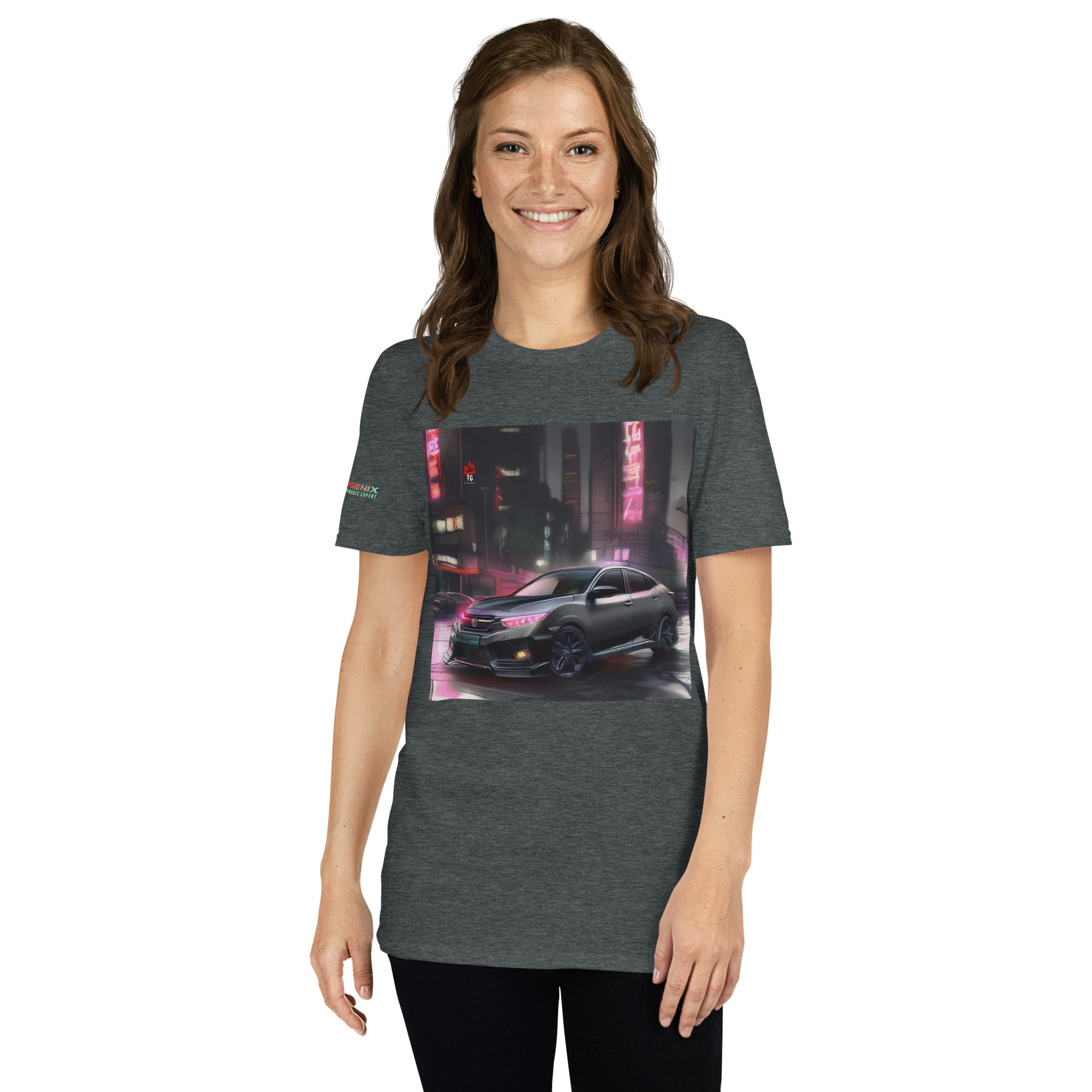 TunerGenix Apparel/Misc Dark Heather / S Pink Night Short-Sleeve Unisex T-Shirt