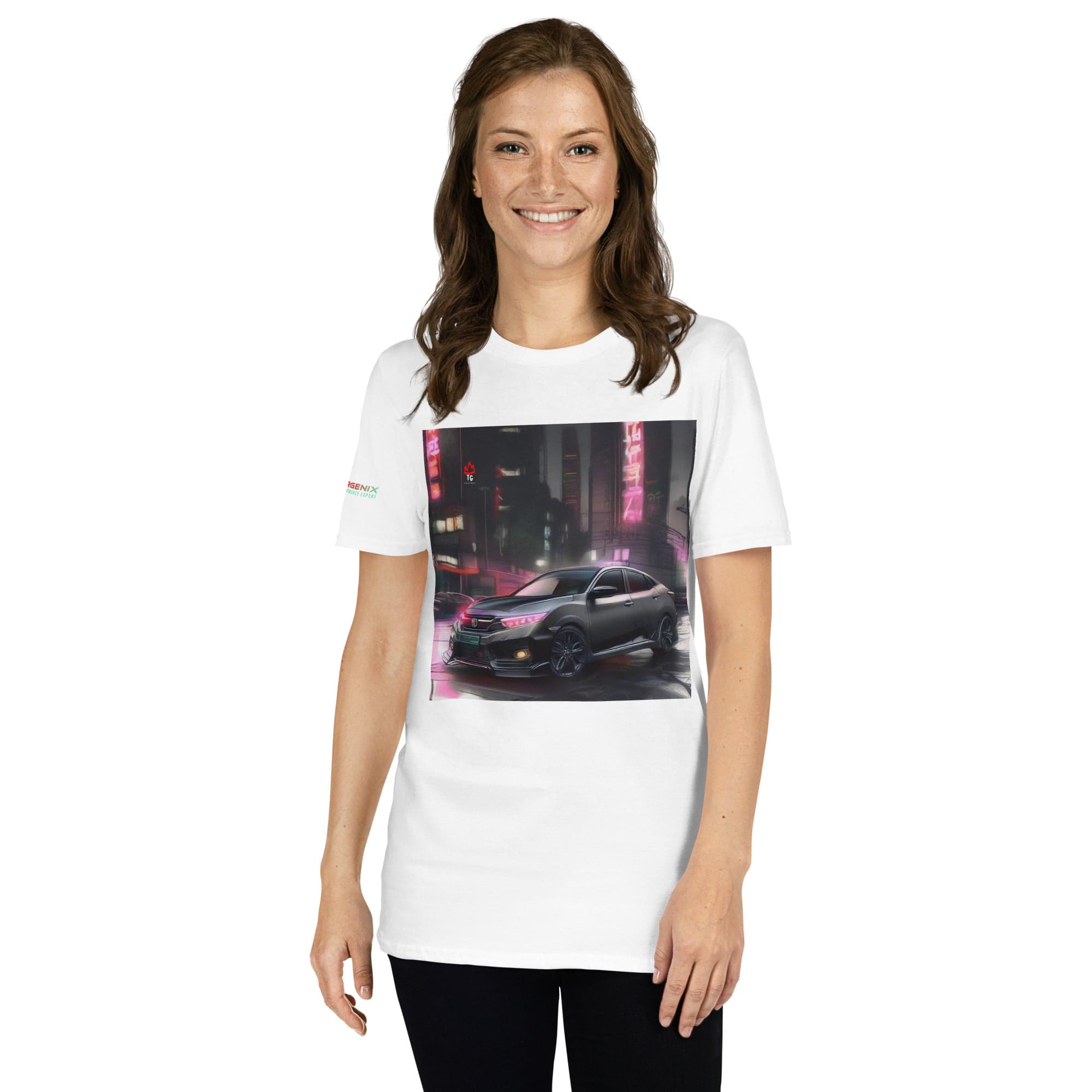 TunerGenix Apparel/Misc White / S Pink Night Short-Sleeve Unisex T-Shirt