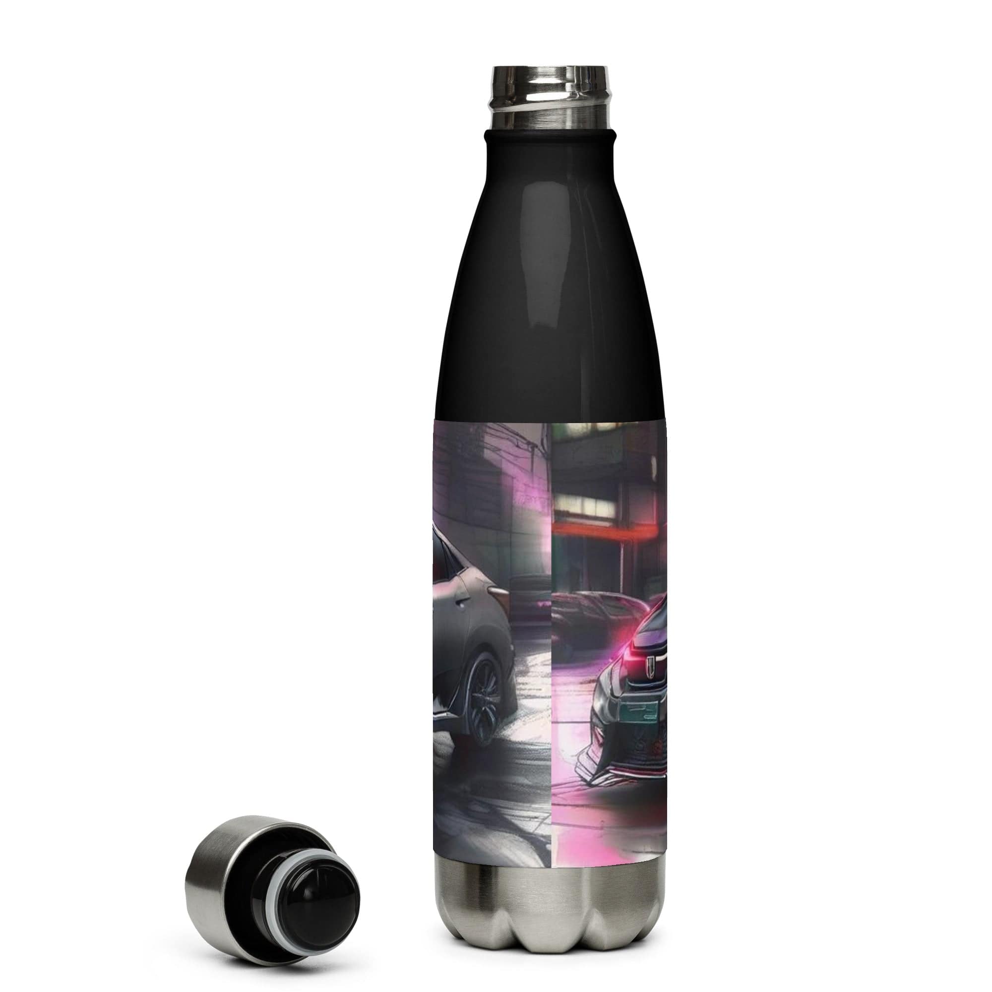 TunerGenix Water Bottle Pink Night Stainless Steel Water Bottle