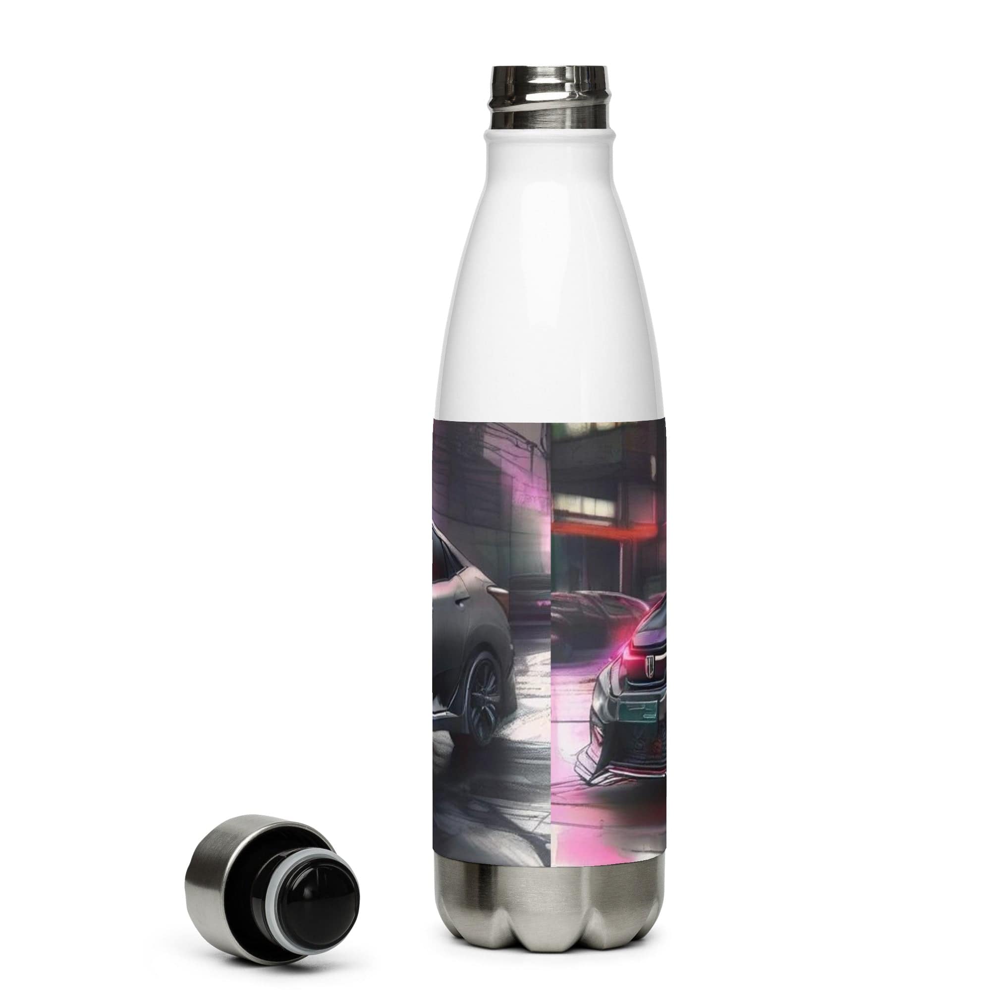 TunerGenix Water Bottle Pink Night Stainless Steel Water Bottle