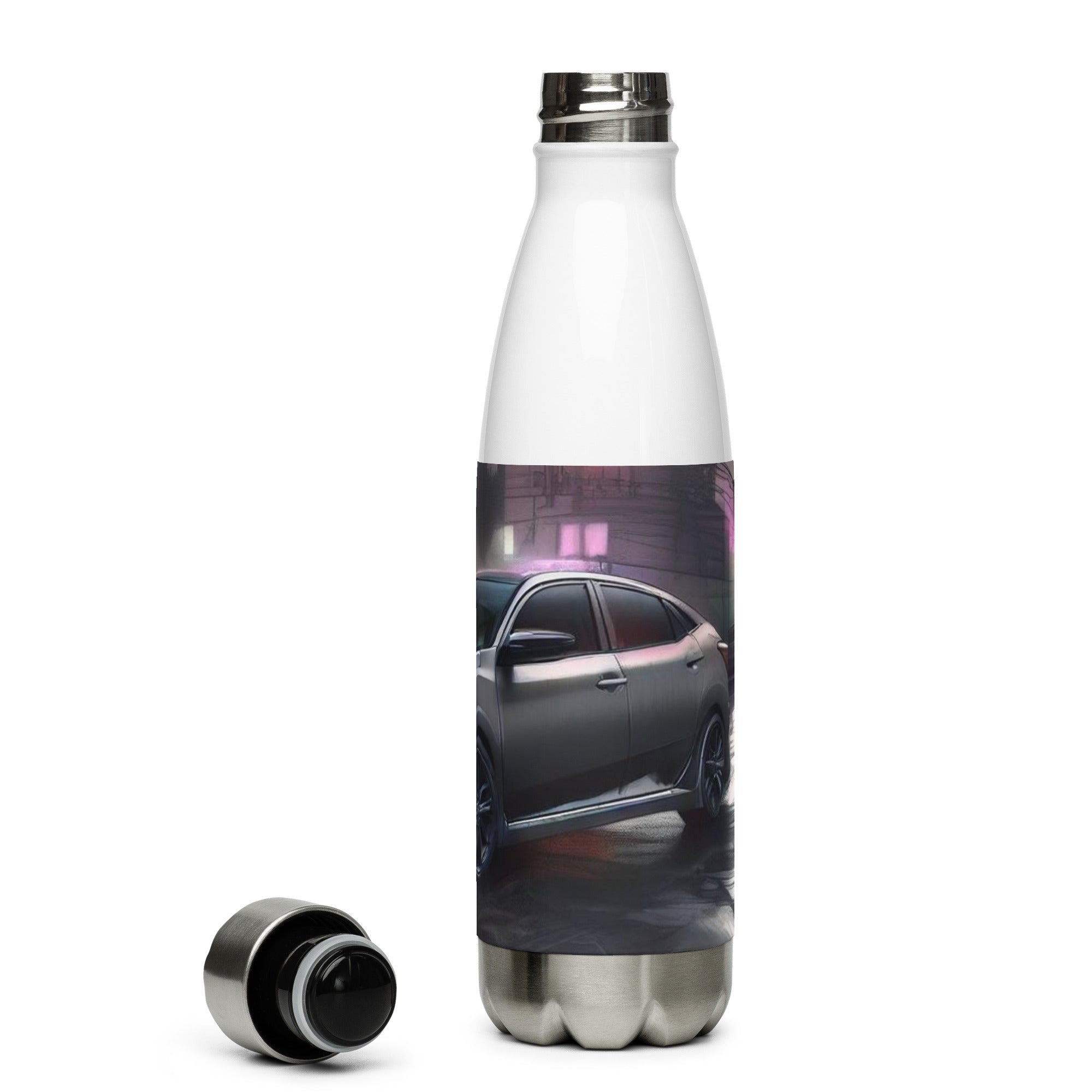 TunerGenix Water Bottle Pink Night Stainless Steel Water Bottle