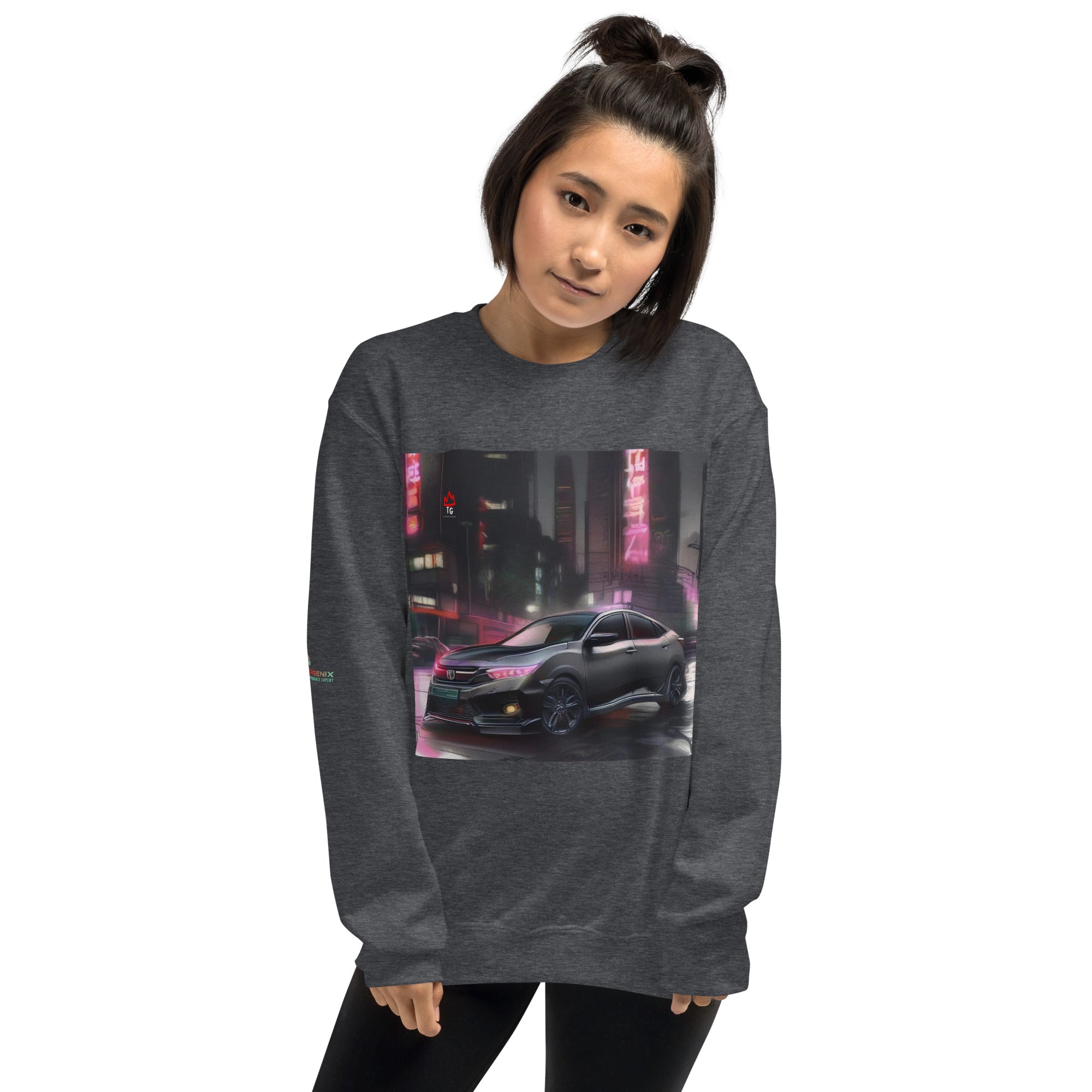 TunerGenix Apparel/Misc Dark Heather / S Pink Night Unisex Sweatshirt