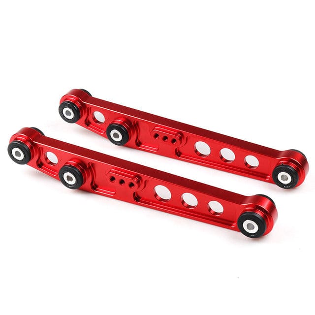 TunerGenix Tie Bar Red Rear Lower Control Arm Tie Bar for Honda Civic 88-95 2PCS/Set