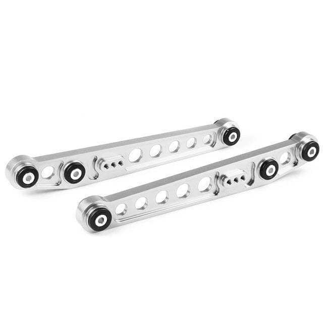 TunerGenix Tie Bar Silver Rear Lower Control Arm Tie Bar for Honda Civic 96-00 2PCS/Set