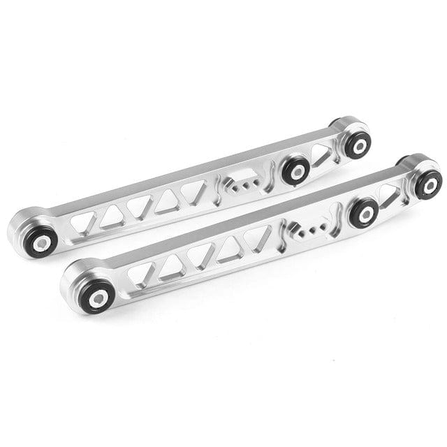 TunerGenix Tie Bar Silver Rear Lower Control Arm Tie Bar for Honda Civic 96-00 SI 2PCS/Set